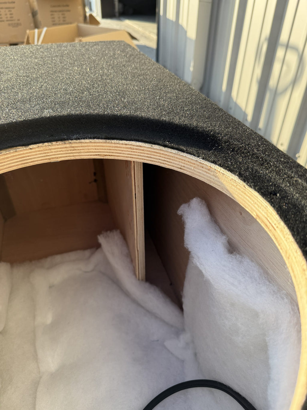 Concrete Audio Ported 12″ Subwoofer Enclosure – Birch Wood Hatchback Box